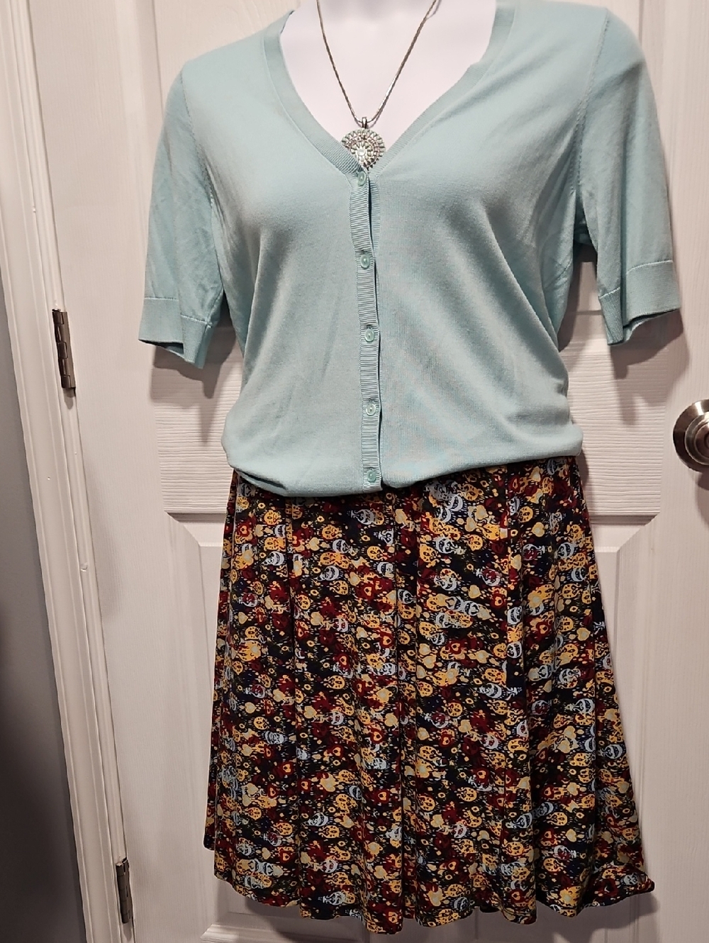 Floral Print A-Line Skirt in Multi